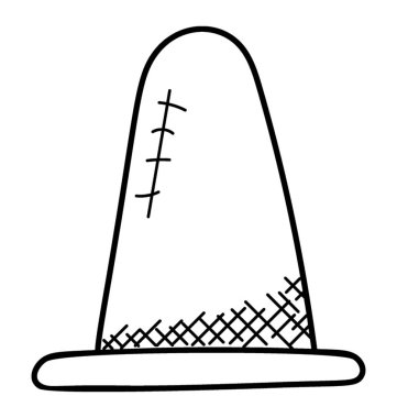 Trafik koni düz vektör simgesi.