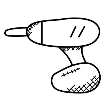 Matkap makinesi düz vektör simgesi.