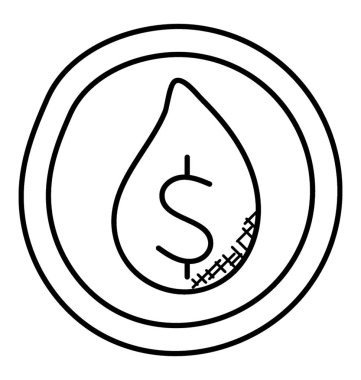 Benzin fiyatı düz vektör simgesi.