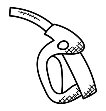 Yakıt meme düz vektör simgesi.