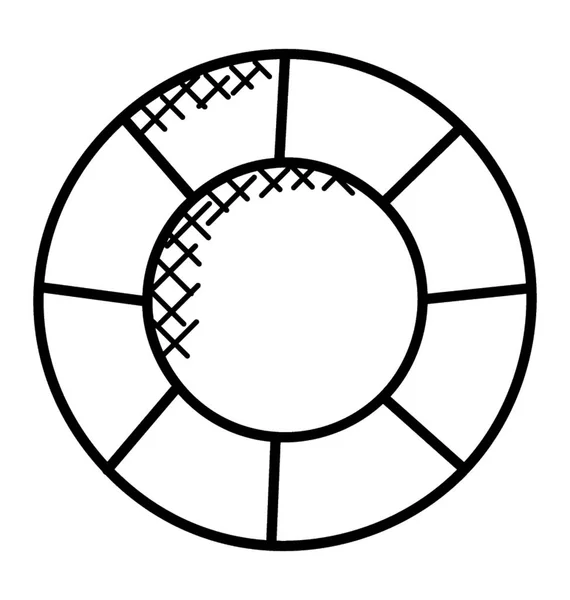 Cinturón Salvavidas Plano Vector Icono — Archivo Imágenes Vectoriales