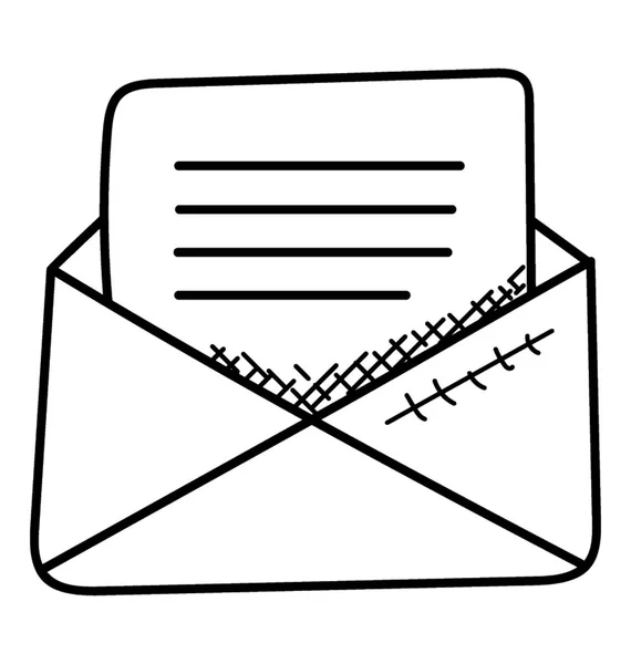 Ícone Vetor Plano Mail —  Vetores de Stock