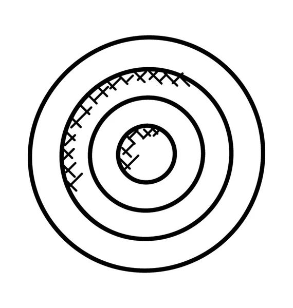 Dartboard Flat Vector Icon — стоковый вектор