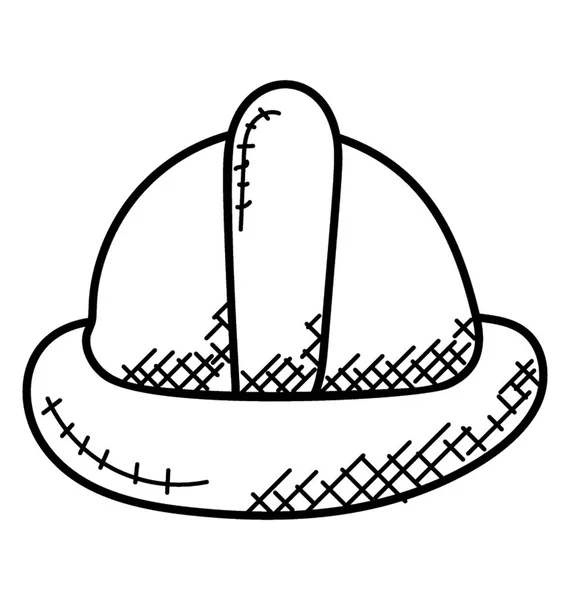 Hard Hat Flat Vector Icon — Stock Vector