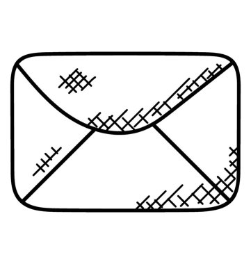 Zarf düz vektör simgesi.