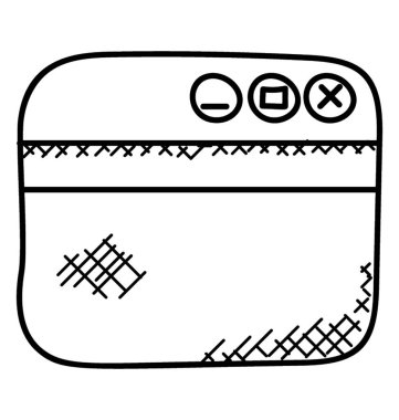 Web sayfası düz vektör simgesi.