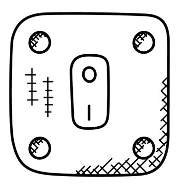 Elektrik anahtarı yönetim kurulu düz vektör simgesi.