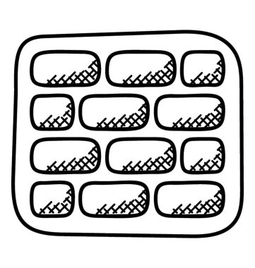 Sayısal tuş takımı düz vektör simgesi.