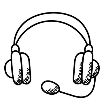 kulaklık düz vektör simgesi.