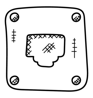 Ethernet Hub düz vektör simgesi.