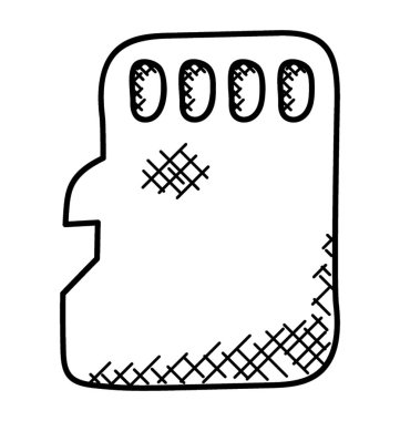 SIM kart düz vektör simgesi.