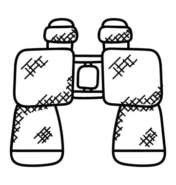 dürbünler düz vektör simgesi.