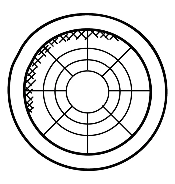 Radar Flat Vektor Symbol — Stockvektor