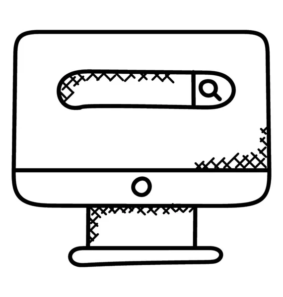 Barre Recherche Icône Vectorielle Plate — Image vectorielle