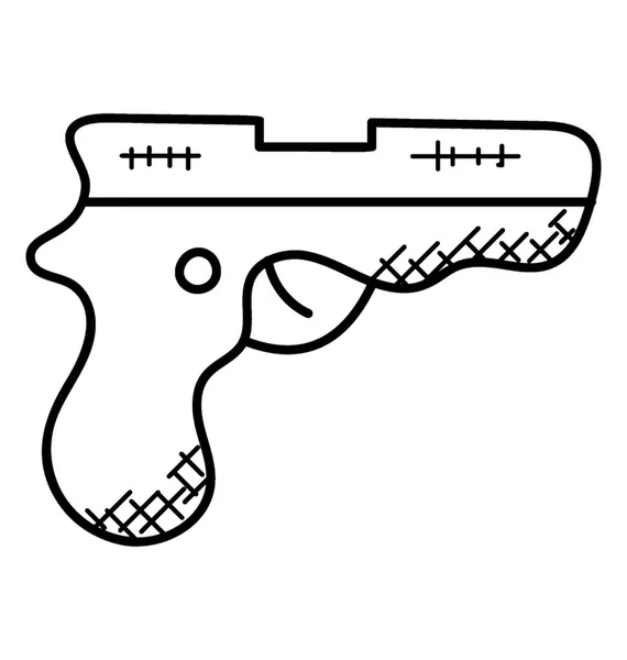 Pistola Plana Vector Icono — Vector de stock