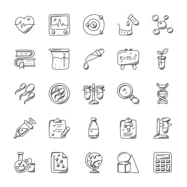 Elle çizilmiş bilim ve kurgu Doodles