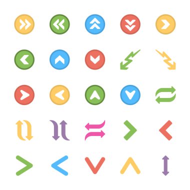 Oklar renkli vektör simgeler kümesi