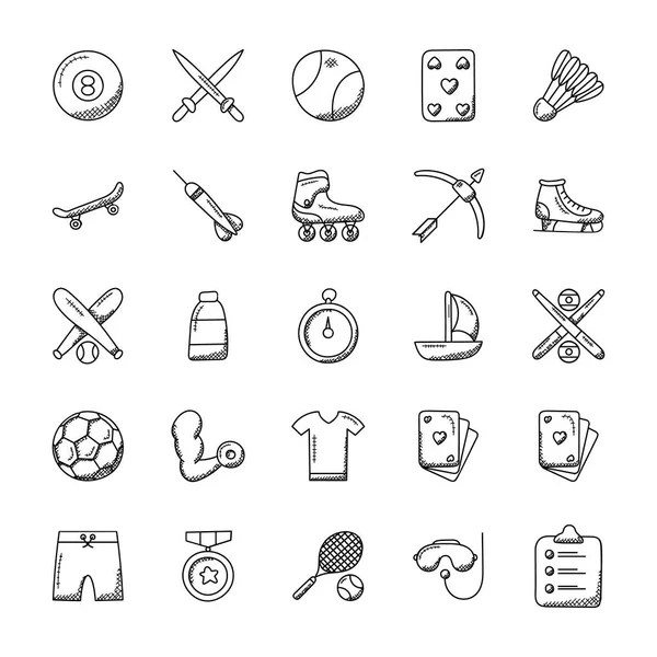 Spor 100 Icon Set — Stok Vektör