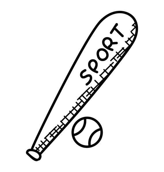 Baseball Med Slå Bat Som Representerar Baseball Sporten — Stock vektor