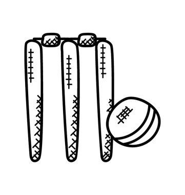 Üç kütükleri topuyla kriket küçük kapı fikrine gösterilen.