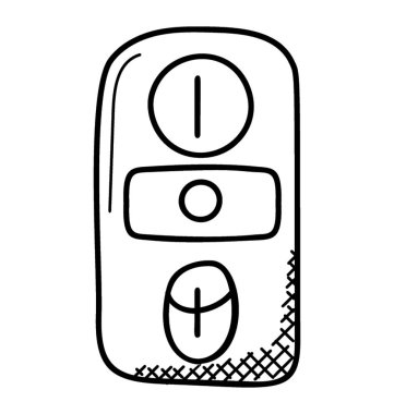 Madalyonun ekleme ve efor İçecek Otomatı tasvir için düğmeleri ile silindirik bir otomatik makine.