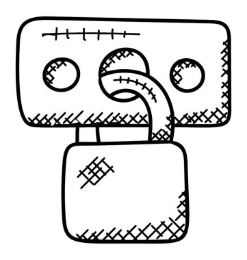 Güvenli kilit güvenlik gösteren bir kilit simgesi. 