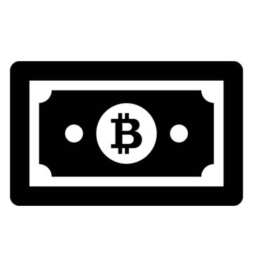 Bitcoin nakit tasvir eden bitcoin sembolü ile dünya çapında adem-i merkeziyetçi ödeme için bir cryptocurrency sağlam simgesi