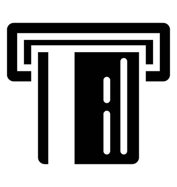 Nakit kartı, Atm üzerinden kolay işlem için makine dağıtımı sağlam bir simgesi.