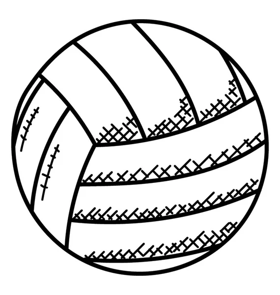 Una Bola Peso Ligero Despojado Circular Indica Concepto Netball — Vector de stock