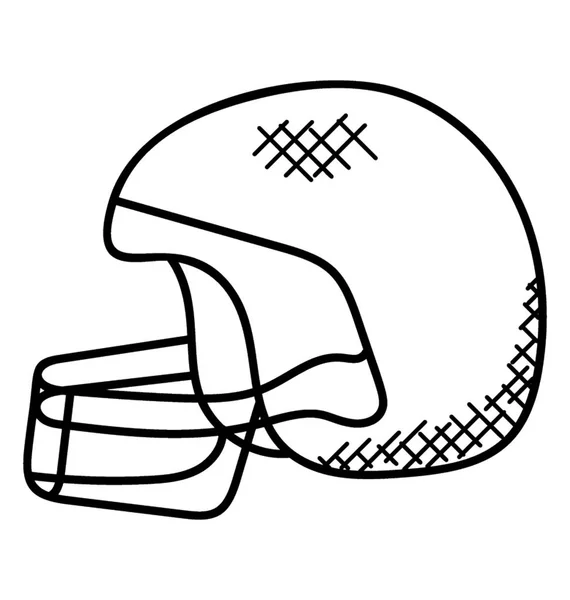 Football Helmet Designed Used Playing Football Safety — Stock Vector