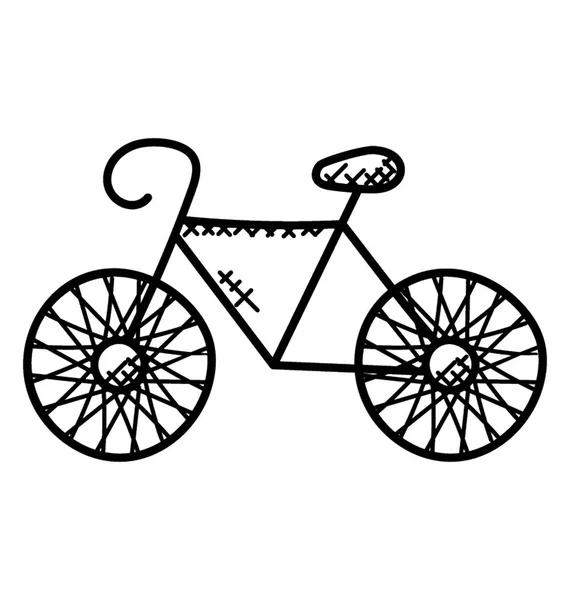 Gribouillage Cycle Sportif Utilisé Des Fins Course Pour Des Activités — Image vectorielle