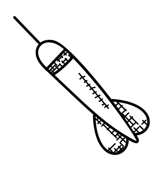 Flecha Puntiaguda Para Golpear Dardo Que Representa Grada Dardos — Vector de stock