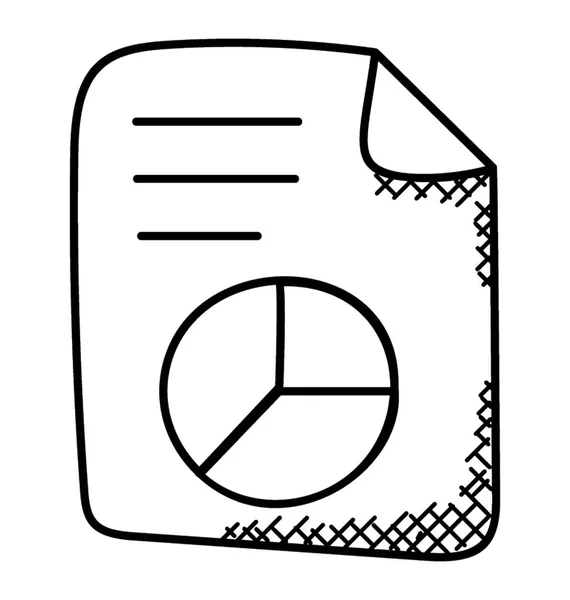 Papel Blanco Con Gráfico Circular Que Representa Gráfica Los Negocios — Archivo Imágenes Vectoriales