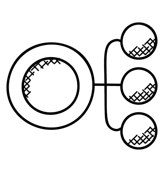 Ein Doodle Symbol Das Die Hierarchie Mit Der Anordnung Von — Stockvektor