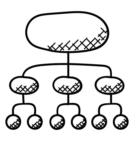 Дизайн Піктограм Doodle Ієрархічної Діаграми — стоковий вектор