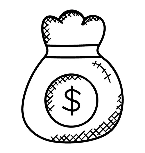 Bag Containing Dollars Depicting Money Savings — Stock Vector