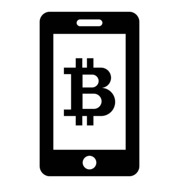 Bir akıllı telefon bitcoin bitcoin hareket eden app gösterilen sembolü ile cryptocurrency uygulamada.