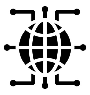 Küre küresel ağ bayraklarında bağlantıları ile