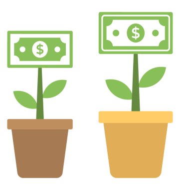 İş büyüme, simge dolar ile büyüyen bitki gösteren iş büyüyen için uygundur 