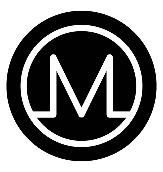 Kryptoměn Ikona Symbolem Nazývá Monero — Stockový vektor