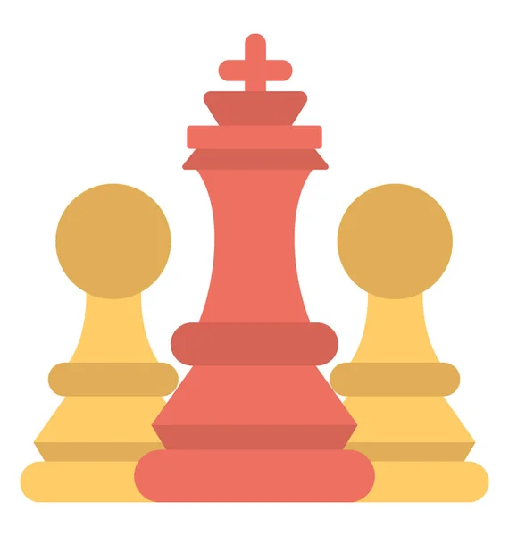 Schachfiguren Symbolisieren Strategie — Stockvektor