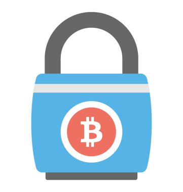 Bir kilit simgesi ile bitcoin şifreleme açıklamak için anahtar deliğini tabelada bitcoin 