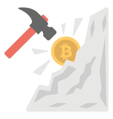 Jeologlar çekiç bir kavram bitcoin madencilik sunan bitcoins kazmak için ocağı madencilik   