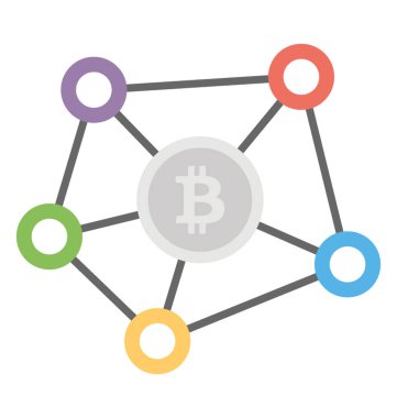 Bitcoin içinde bir kış hexacone şekliyle bitcoin ağ simgesini bayraklarında  