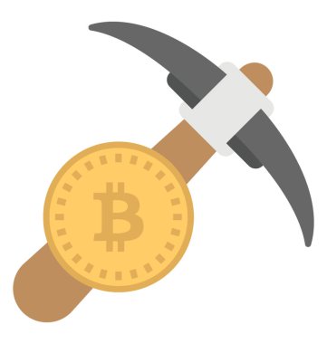 Bitcoin madencilik gösterilen dijital para birimi simgesiyle damgalı incelemesi çekiç  