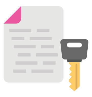 Makine sistemi tarafından okunabilen bir baskı anahtar çizilmiş kağıt kağıt anahtar yaratıcı tasviri olduğunu