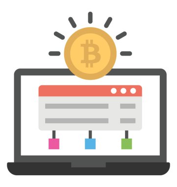 Dizüstü ekran görüntüleme dijital kart gösteren bitcoin yazılım