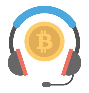 Müşteri servis temsilcileri mikrofon bitcoin müşteri hizmetleri için bir simge gösterilen bitcoin üzerinde 