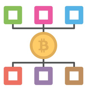 Aygıtların ağ üzerinden dijital para bayraklarında bitcoin ağa bağlı 