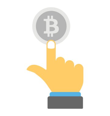 Parmak bitcoin bayraklarında tıklama başına ödeme tıklayarak 